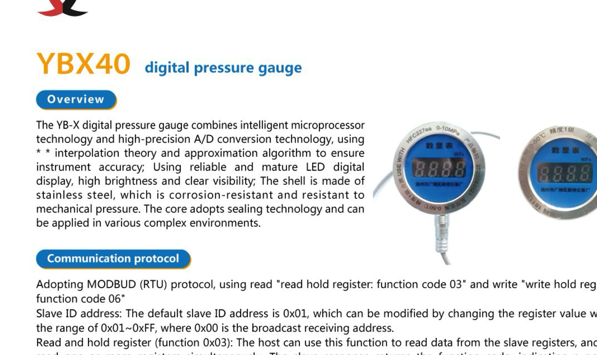 Electric contact pressure gauge